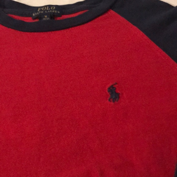 Polo tee M 10-12 boys Red & Navy - Picture 3 of 4
